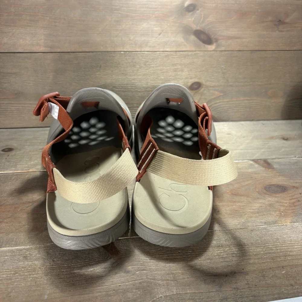 chaco chillos mens size 13 shoes brown rubber slip on clogs sandals